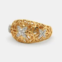 Индия Оливинният пръстен: Очарователна 18kt златна елегантност с 0. CT Diamonds - Поразителен дизайн и фина искрица