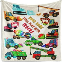 -Дек подаръци за одеяло за камиони, 50 x40 уютни одеяла на фланели, камиони хвърлете одеяло за момчета рожден ден годишнина диван диван Домашно училище