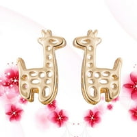 Чифт стилни и красиви обеци от жирафна форма модни уши за жени и дами