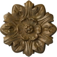 Ekena Millwork 5 8 OD 1 PEELE LEAF Медальон на тавана, ръчно рисуван с разтрит бронз