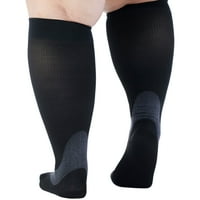 Мъжки и дамски компресионни чорапи 6х за подуване - черни, 6х-Големи