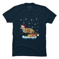 -Mas fo Коледни светлини Забавни диви животински дизайн подарък Tee Mens Royal Blue - Дизайн от хора m