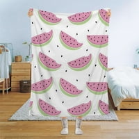 Диня ягодова плода плодове фланела хвърляне на одеяло топло диван декор крал крал размер дете тийнейджърски къмпинг пикник подарък одеяло лято меко