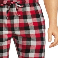 Ханес мъжки и големи мъжки памук фланел пижама панталони, 2-пакет