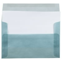 Полупрозрачни пликове, 6x9.5, синьо, 25 опаковки, океанско синьо