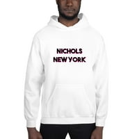 Два тона Nichols New York Hoodie Pullover Sweatshirt от неопределени подаръци
