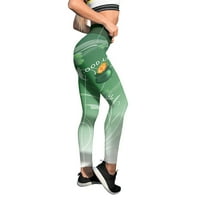 Женски Paddystripes Luck Green Pants Печат гамаши кльощави панталони Йога бягащи пилатес фитнес