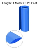 Уникални изгодни сделки PVC топлинно свиване на тръбите плоска ширина за двоен слой метър синьо